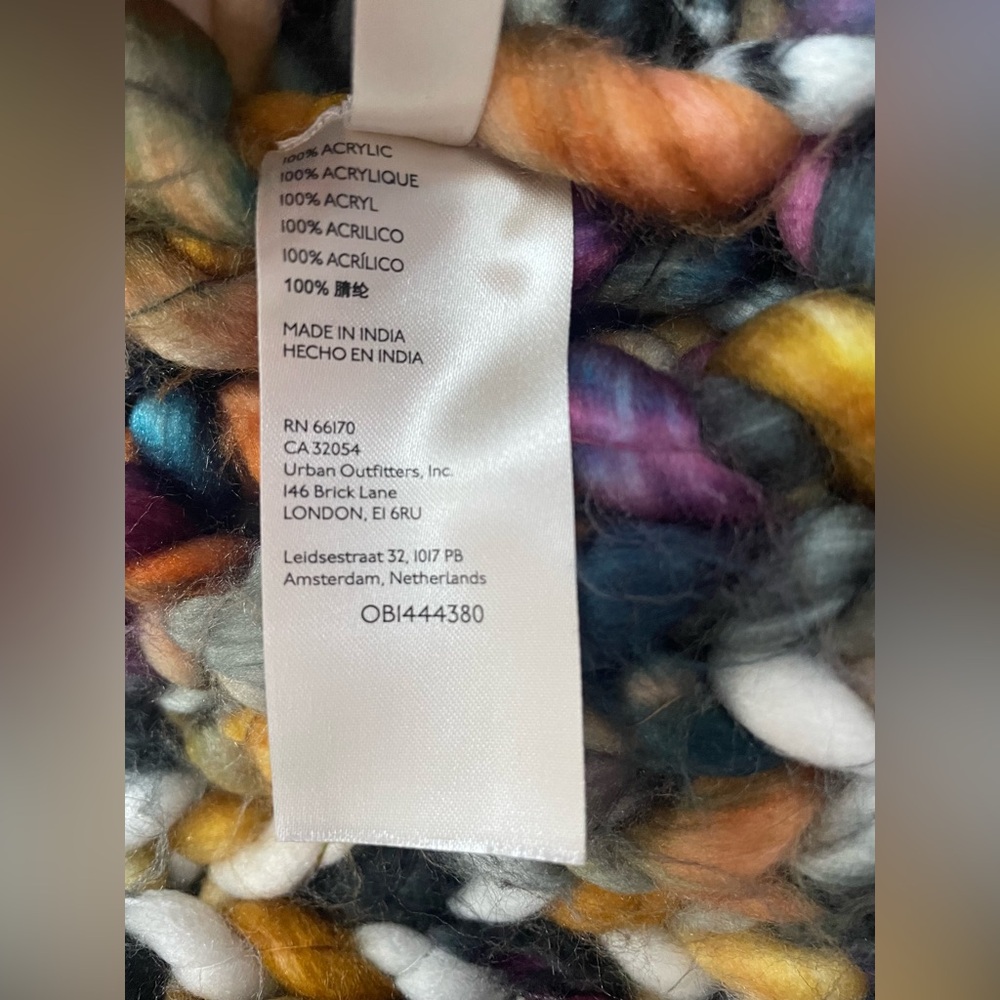 Free People Twilight Chunky Multi Colored Knit Heavyweight Vest Size XL - Picture 11 of 15